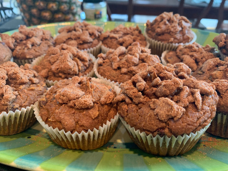 Pumpkin Chocolate Chip Crumble Muffins