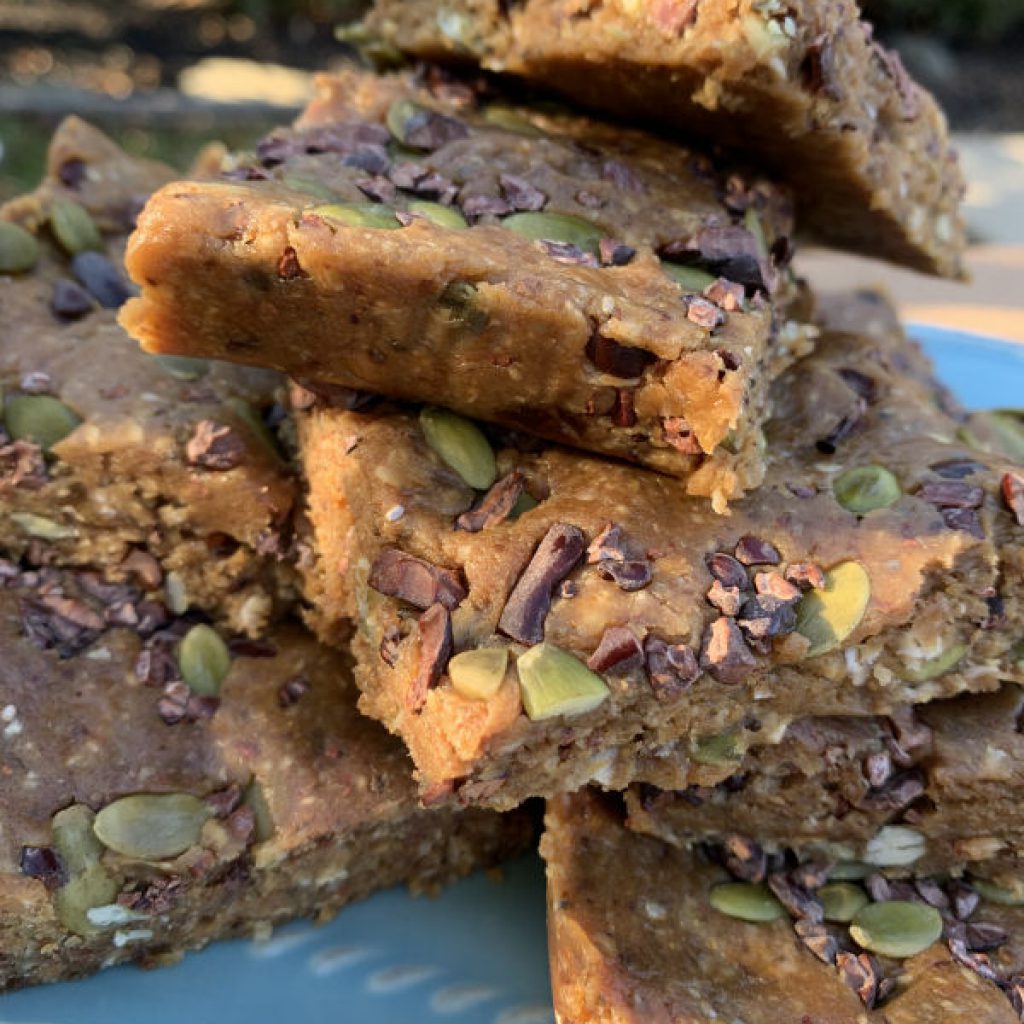 Better Than Any Store Bought Protein Bar! Peanut Butter Pumpkin Protein Bar