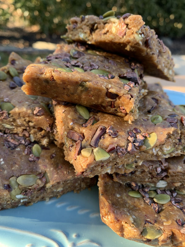 Better Than Any Store Bought Protein Bar! Peanut Butter Pumpkin Protein Bar