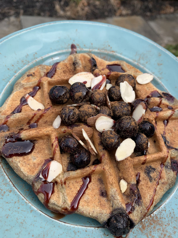 Not All Waffles Are Created Equal – Christi’s Blueberry Almond Protein Waffle