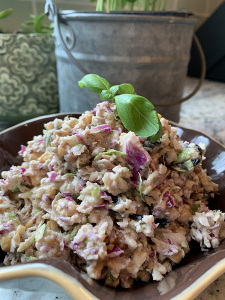 Chickpea Brussels Salad